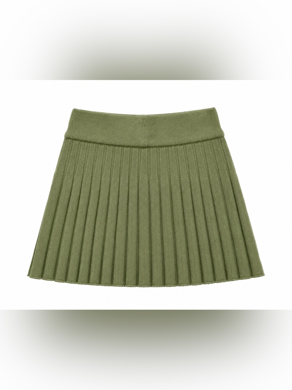 FP Beach Green Knit Pleated Mini Skirt Shorts Skort Small
